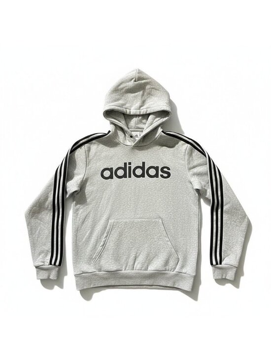 adidas Other - Adidas Hoodie Sweatshirt Classic Stripes Mens Size Small Gray and Black